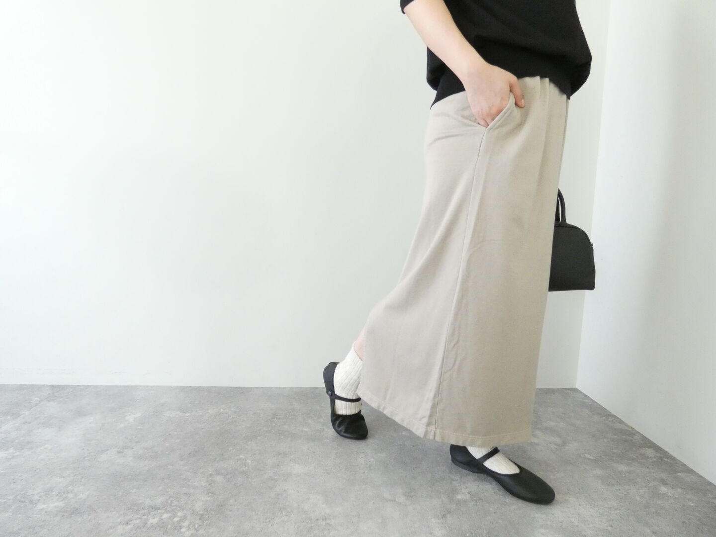 RINEN(リネン) 40/2スーピマ裏毛ペンシルスカートの商品画像4