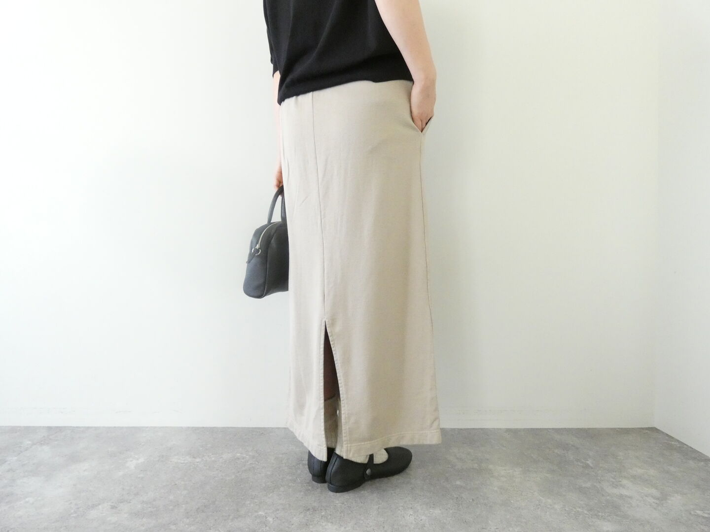 RINEN(リネン) 40/2スーピマ裏毛ペンシルスカートの商品画像5