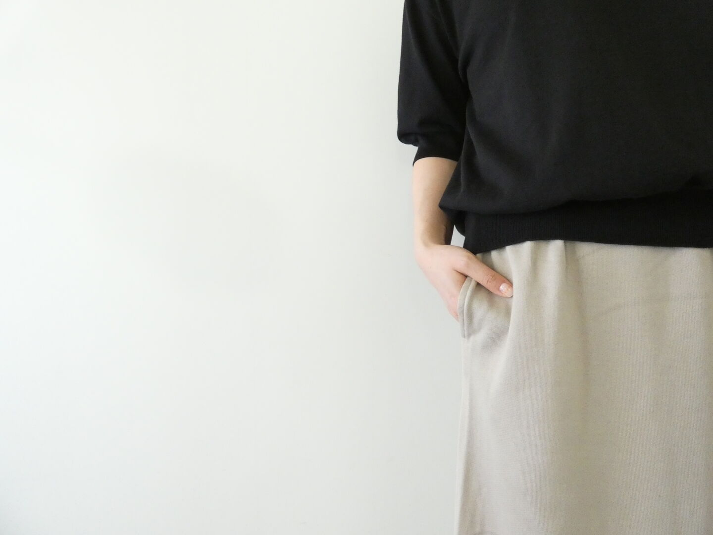 RINEN(リネン) 40/2スーピマ裏毛ペンシルスカートの商品画像6