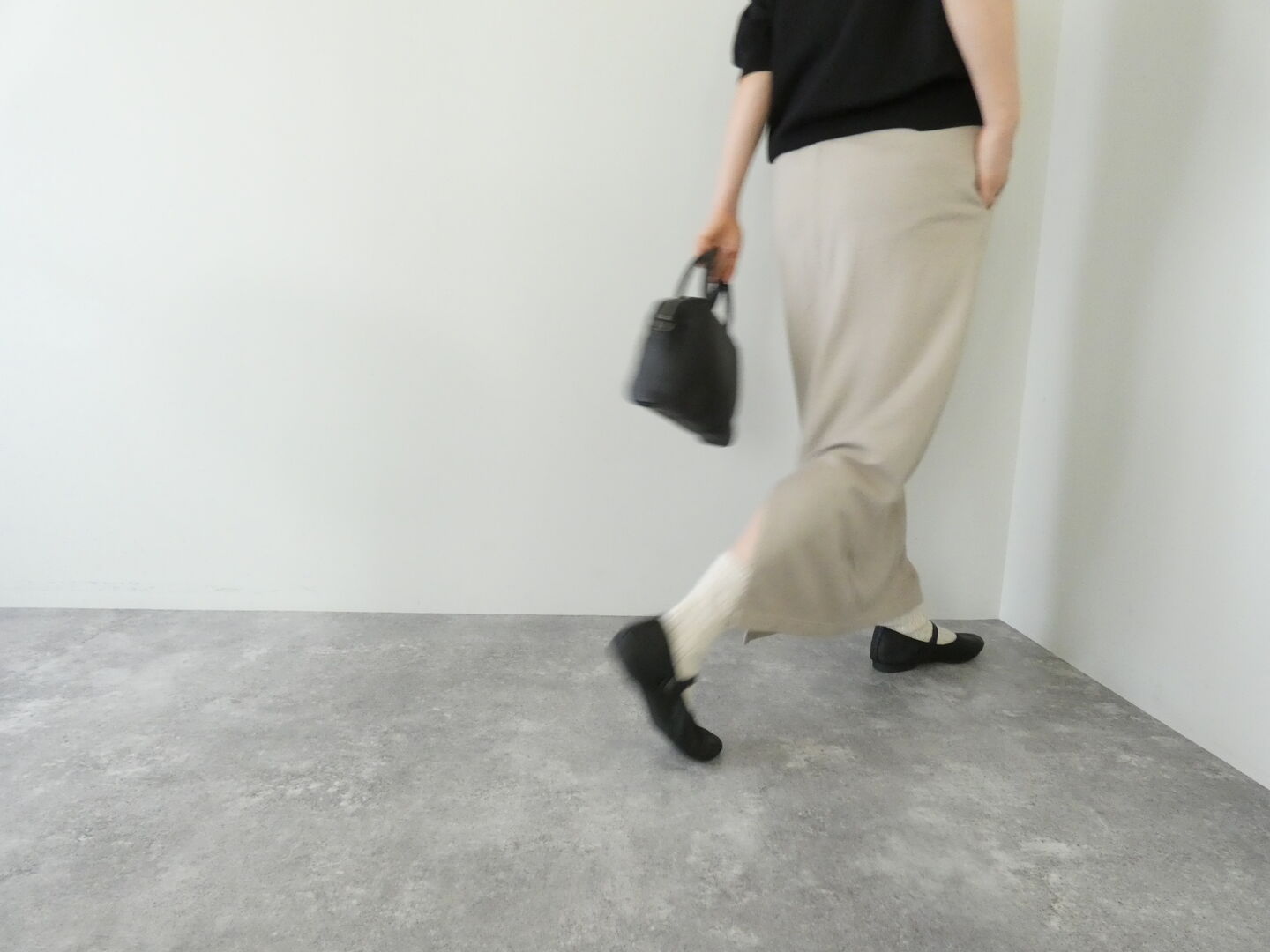 RINEN(リネン) 40/2スーピマ裏毛ペンシルスカートの商品画像7