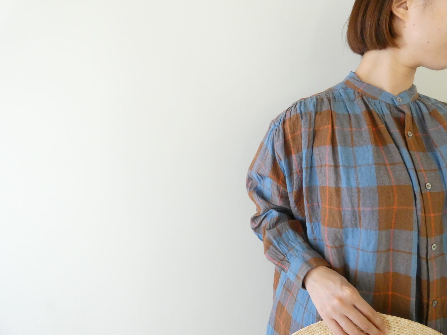 ichiAntiquite's(イチアンティークス) CHECK SHIRT　コットンリネンチェックシャツの商品画像16