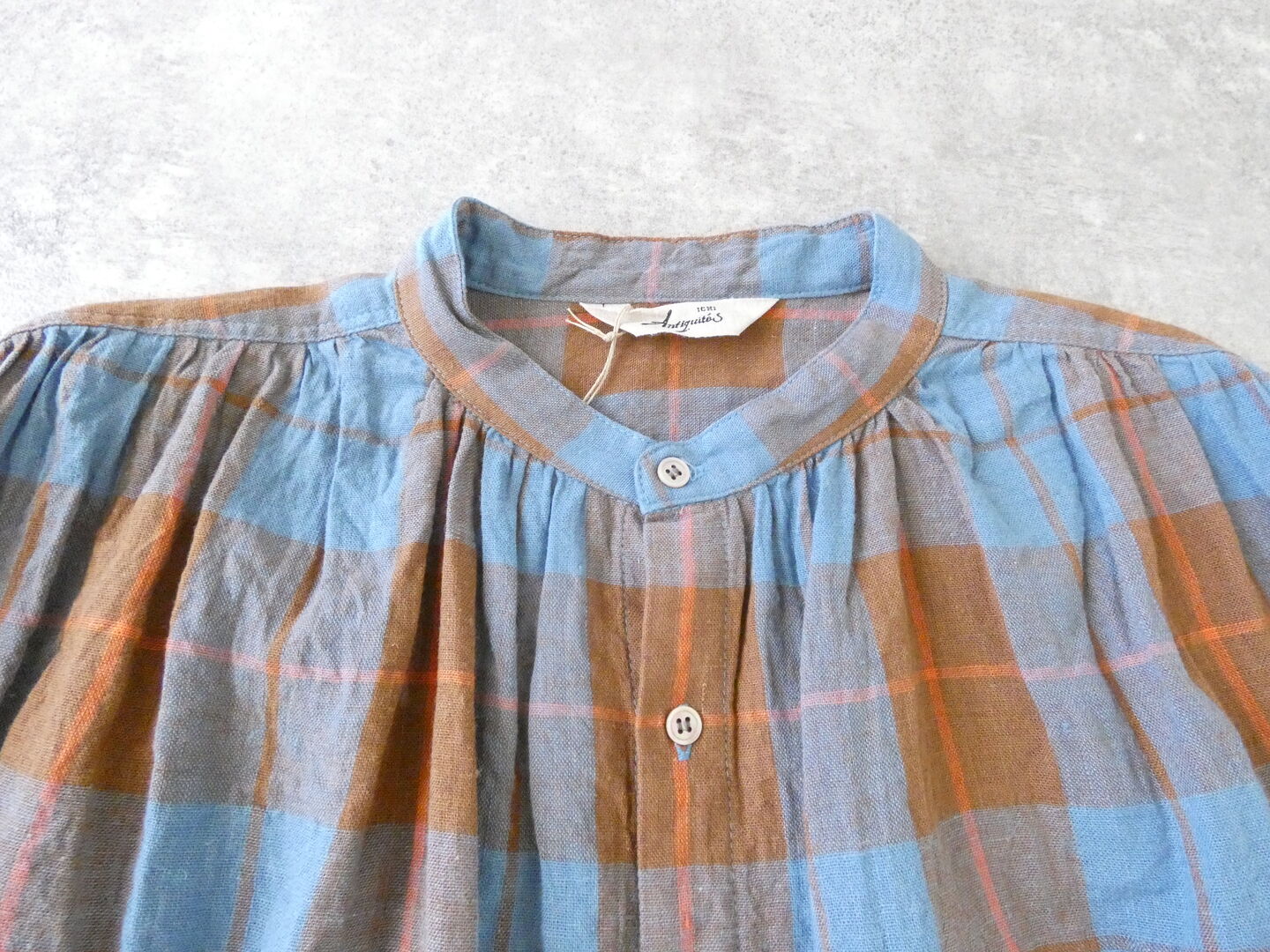 ichiAntiquite's(イチアンティークス) CHECK SHIRT　コットンリネンチェックシャツの商品画像18