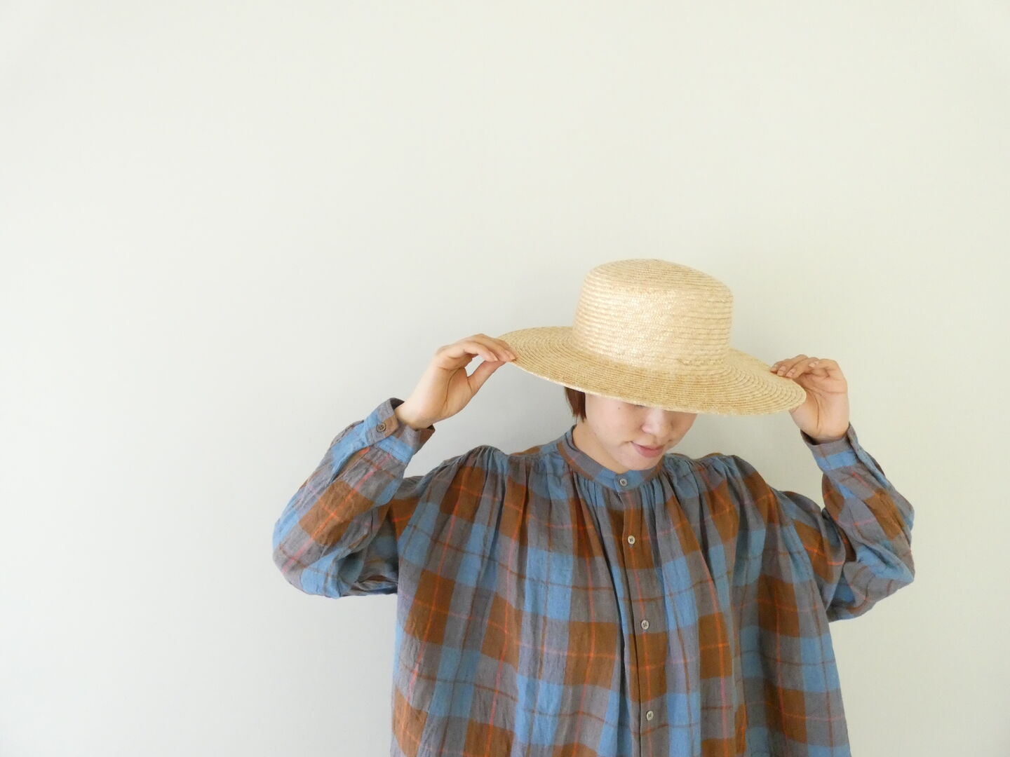 ichiAntiquite's(イチアンティークス) CHECK SHIRT　コットンリネンチェックシャツの商品画像2