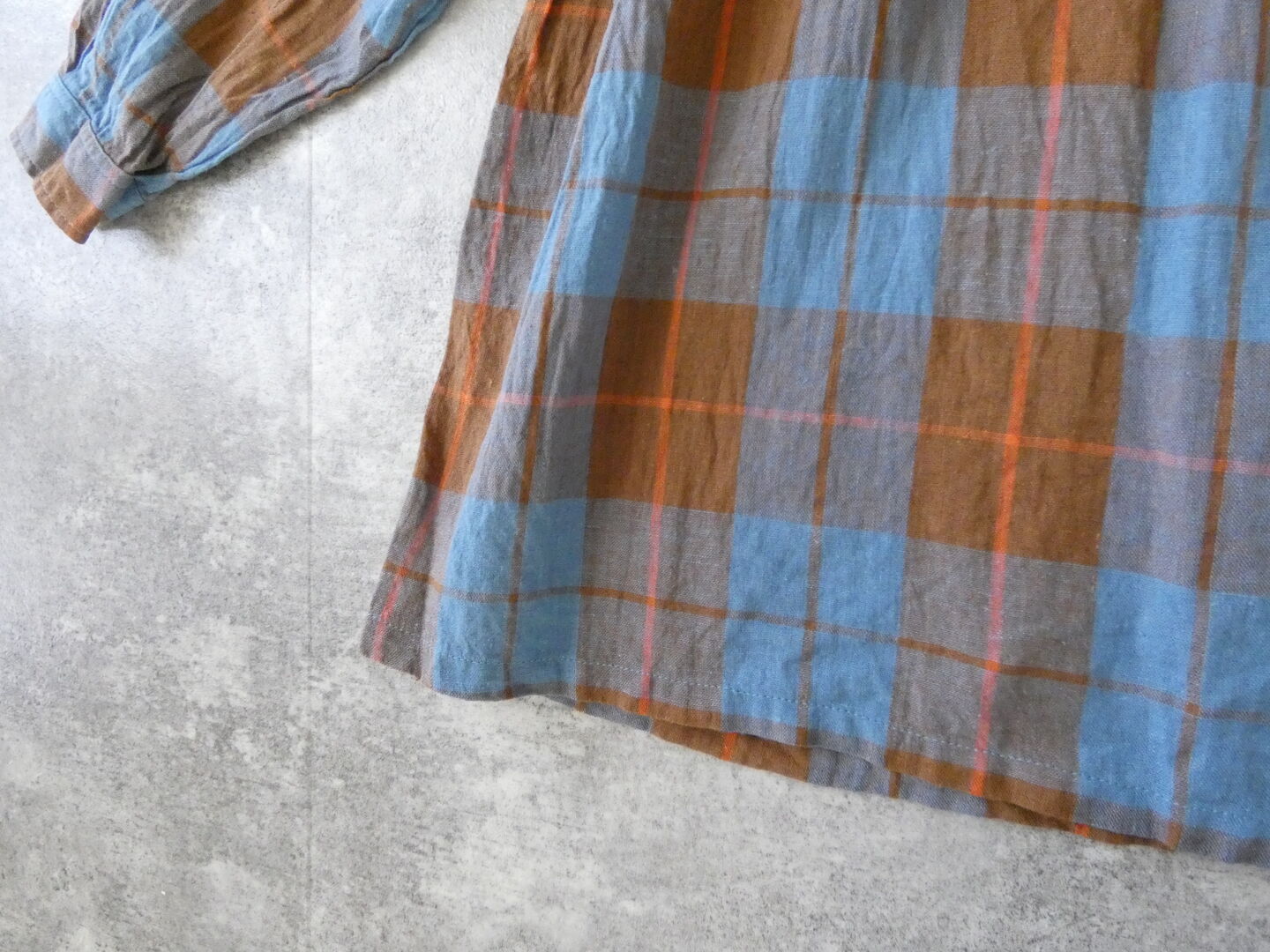 ichiAntiquite's(イチアンティークス) CHECK SHIRT　コットンリネンチェックシャツの商品画像20
