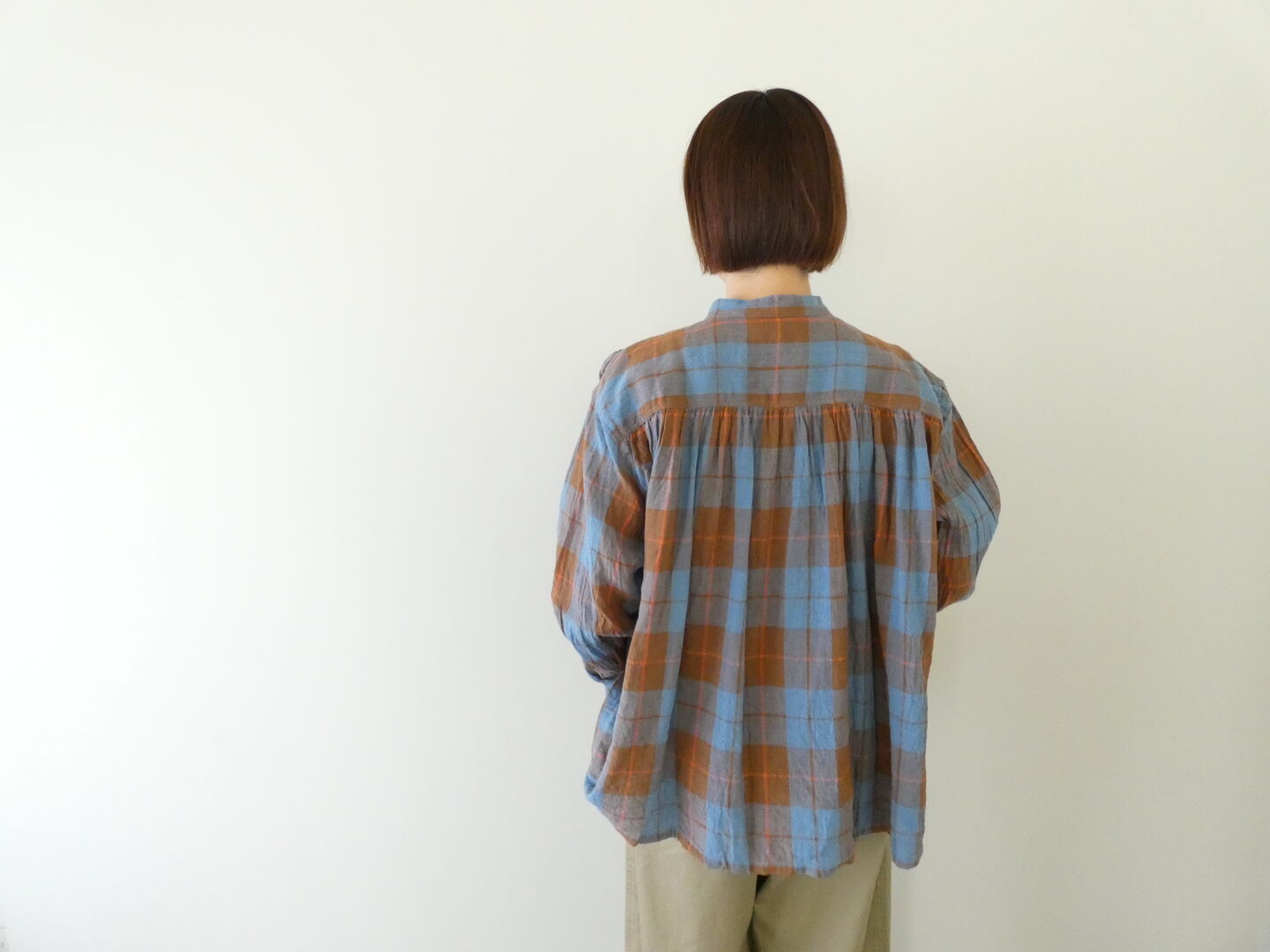 ichiAntiquite's(イチアンティークス) CHECK SHIRT　コットンリネンチェックシャツの商品画像4