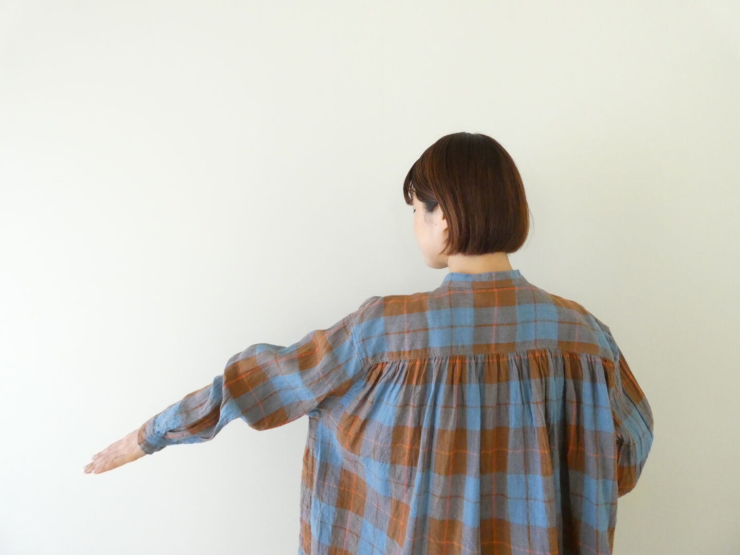 ichiAntiquite's(イチアンティークス) CHECK SHIRT　コットンリネンチェックシャツの商品画像5