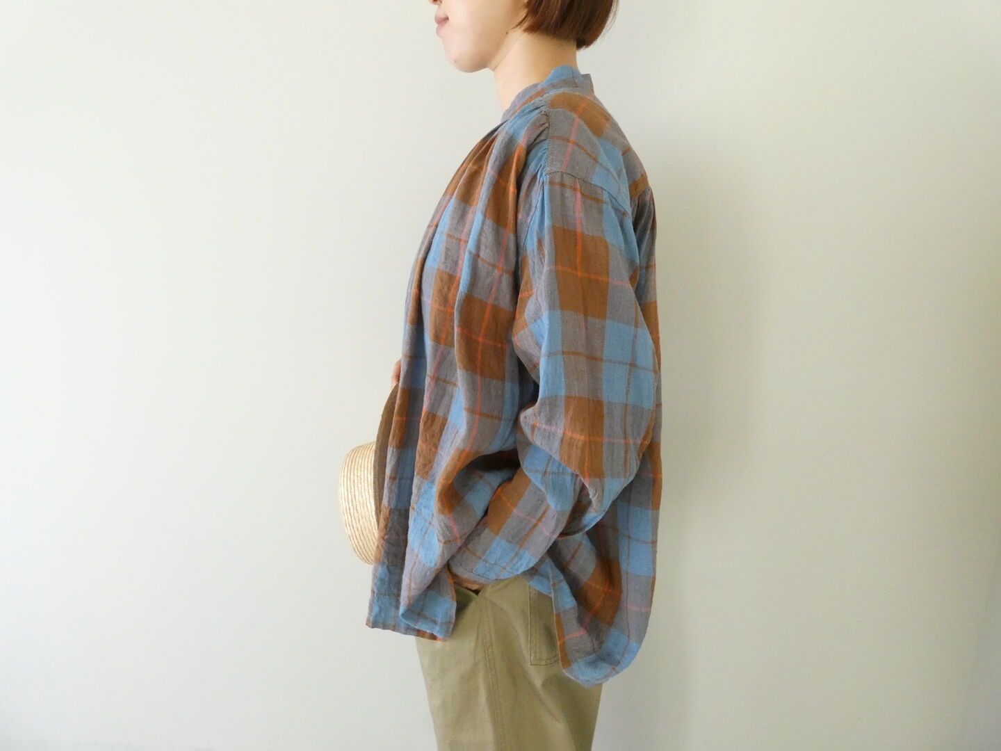 ichiAntiquite's(イチアンティークス) CHECK SHIRT　コットンリネンチェックシャツの商品画像6