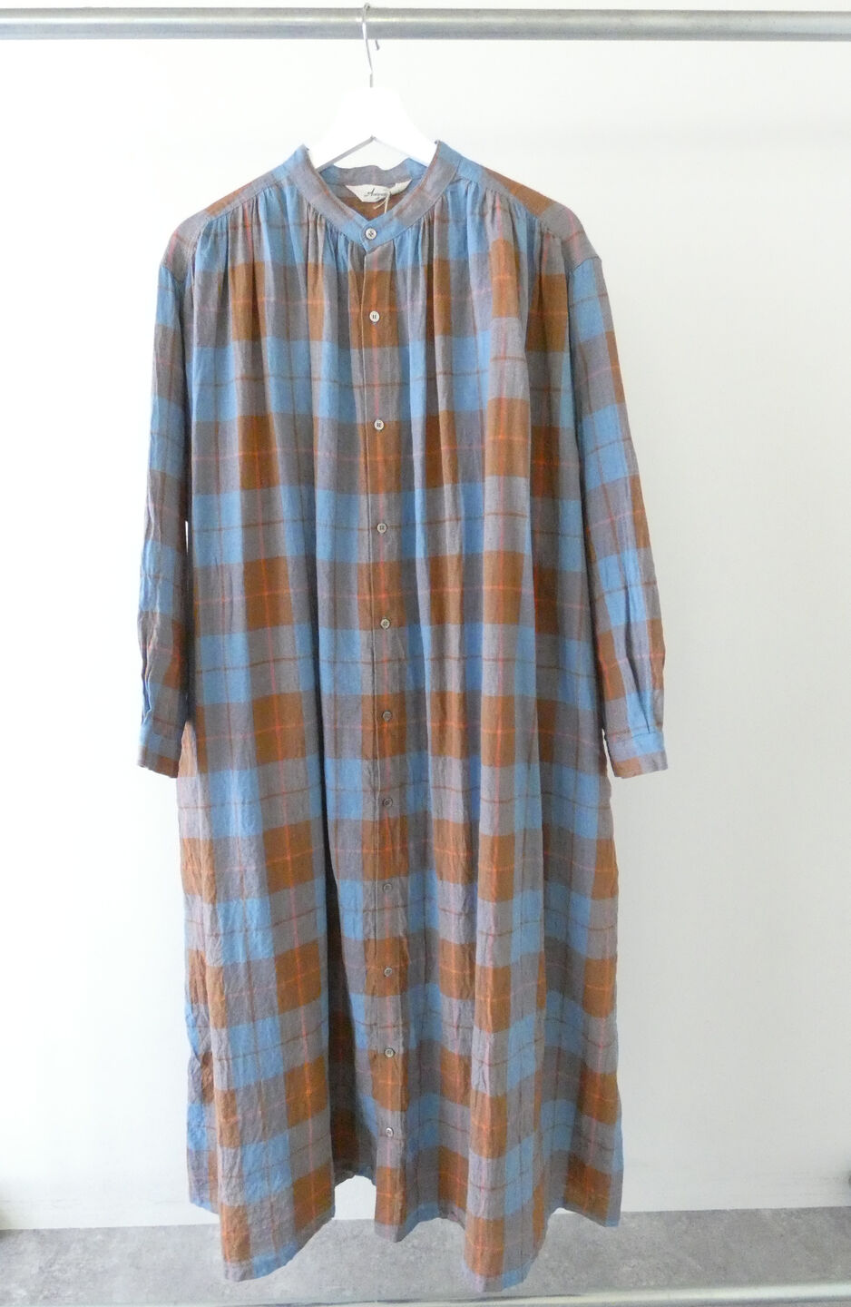 ichiAntiquite's(イチアンティークス) CHECK DRESS　コットンリネンチェックドレスの商品画像10