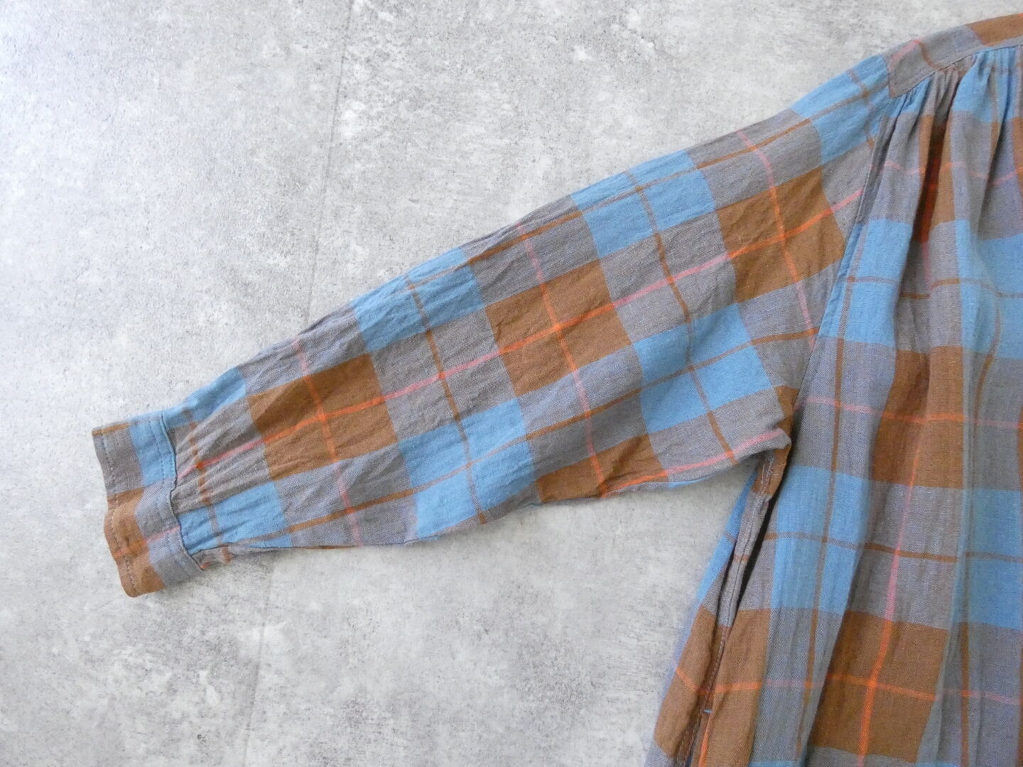 ichiAntiquite's(イチアンティークス) CHECK DRESS　コットンリネンチェックドレスの商品画像24