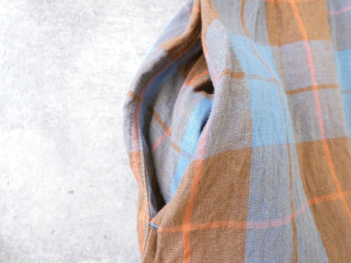 ichiAntiquite's(イチアンティークス) CHECK DRESS　コットンリネンチェックドレスの商品画像26
