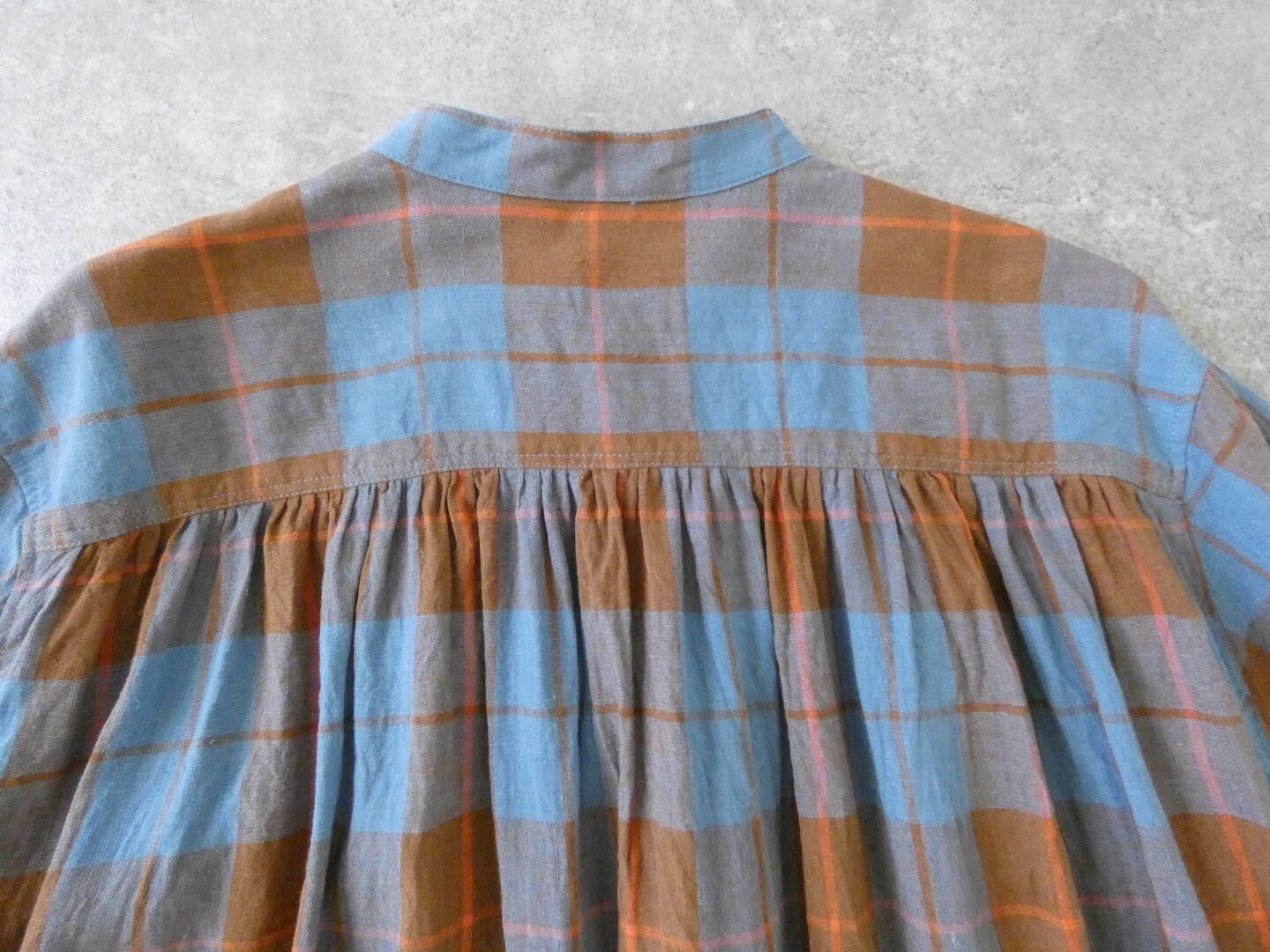 ichiAntiquite's(イチアンティークス) CHECK DRESS　コットンリネンチェックドレスの商品画像27
