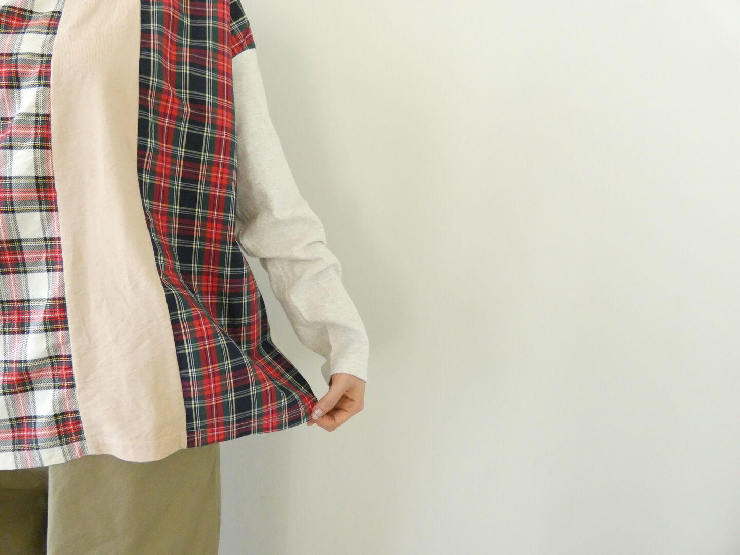 NATURAL LAUNDRY(ナチュラルランドリー) 先染めパネルAラインプルオーバーの商品画像5