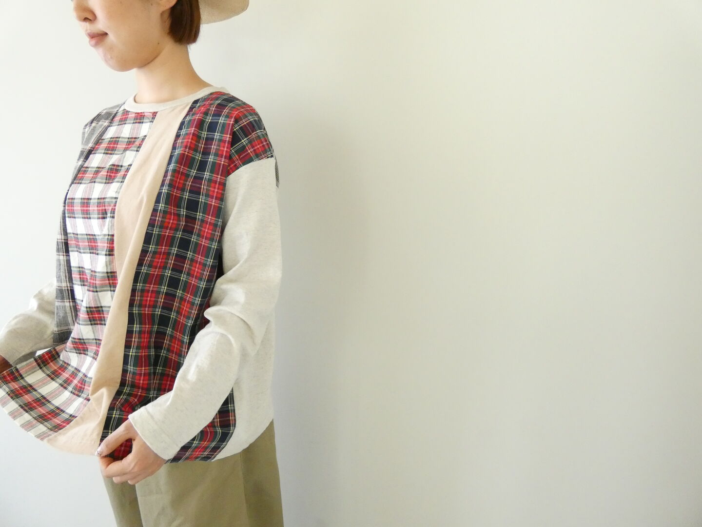 NATURAL LAUNDRY(ナチュラルランドリー) 先染めパネルAラインプルオーバーの商品画像7