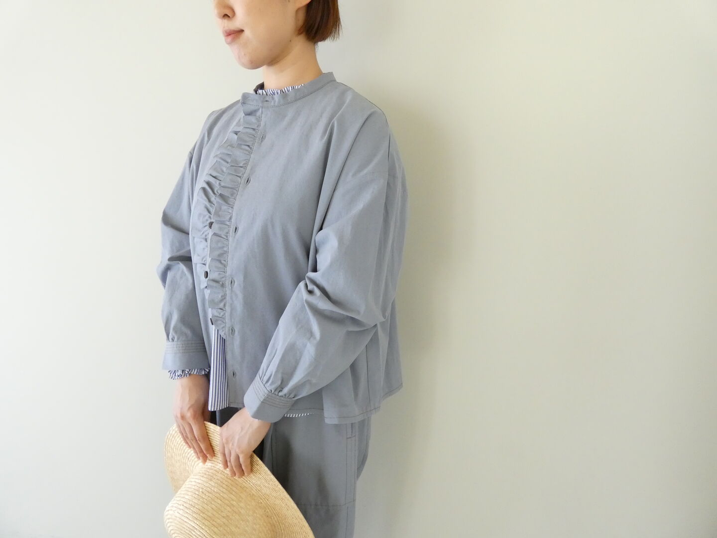 LAITERIE(レイトリー) チノコットンフリルシャツジャケットの商品画像8