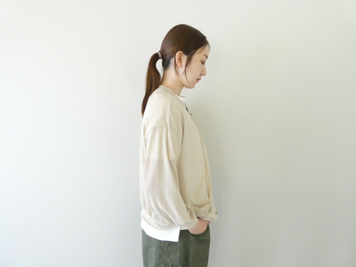 LAITERIE(レイトリー) ルポ天竺クルーネックカーディガンの商品画像2