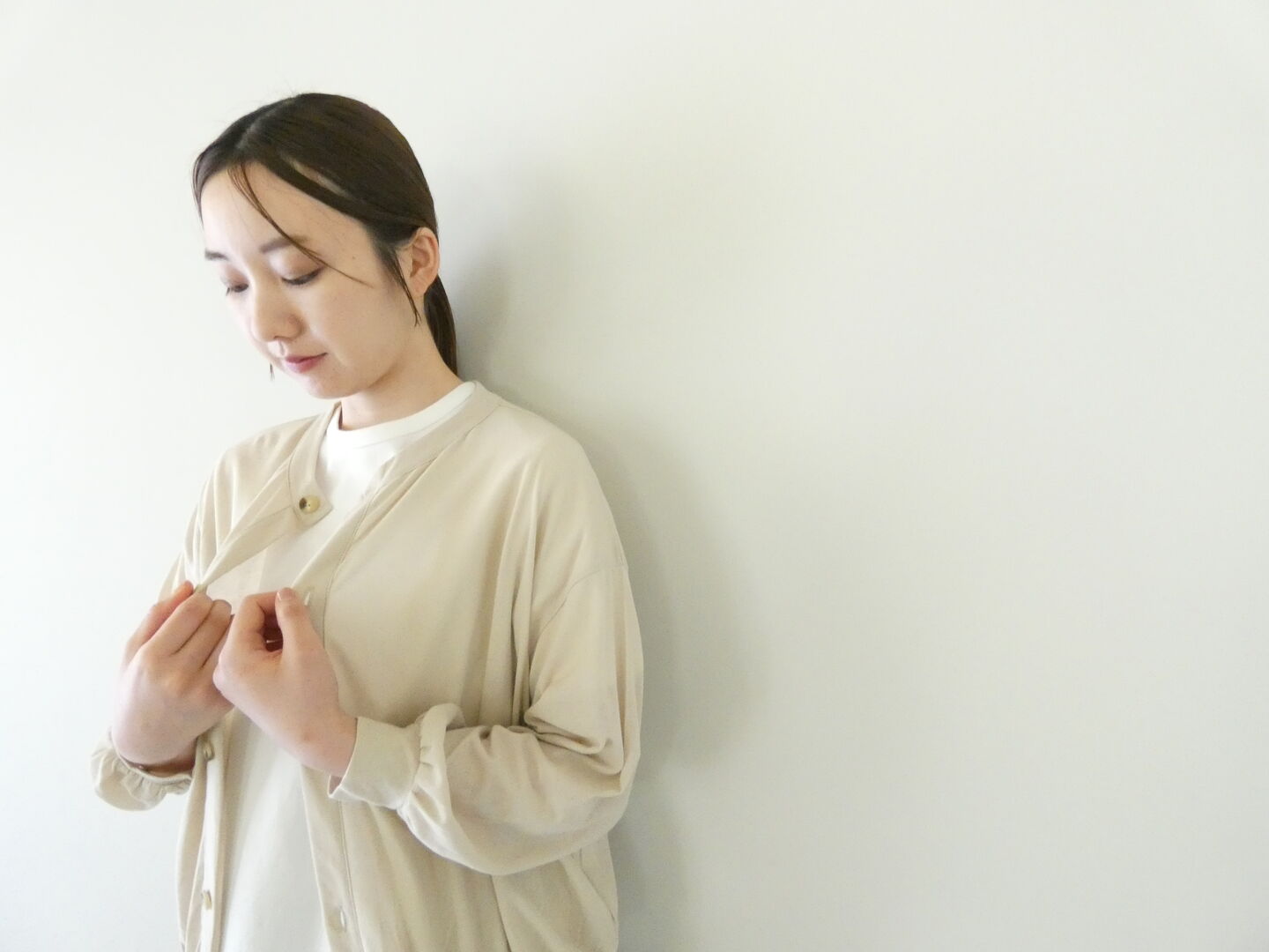 LAITERIE(レイトリー) ルポ天竺クルーネックカーディガンの商品画像4