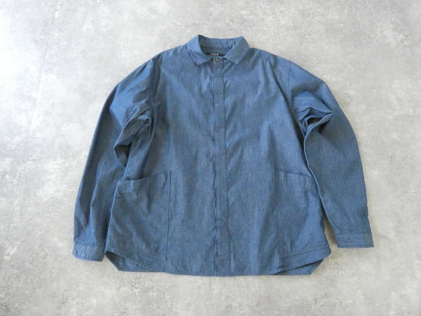 LOLO(ロロ) ムラ糸シャンブレー比翼シャツの商品画像3