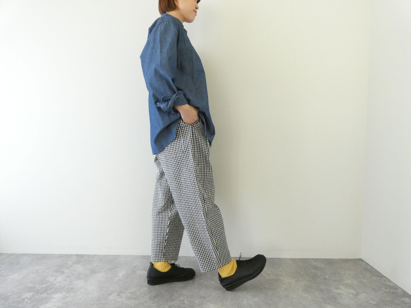 LOLO(ロロ) ムラ糸シャンブレー比翼シャツの商品画像8