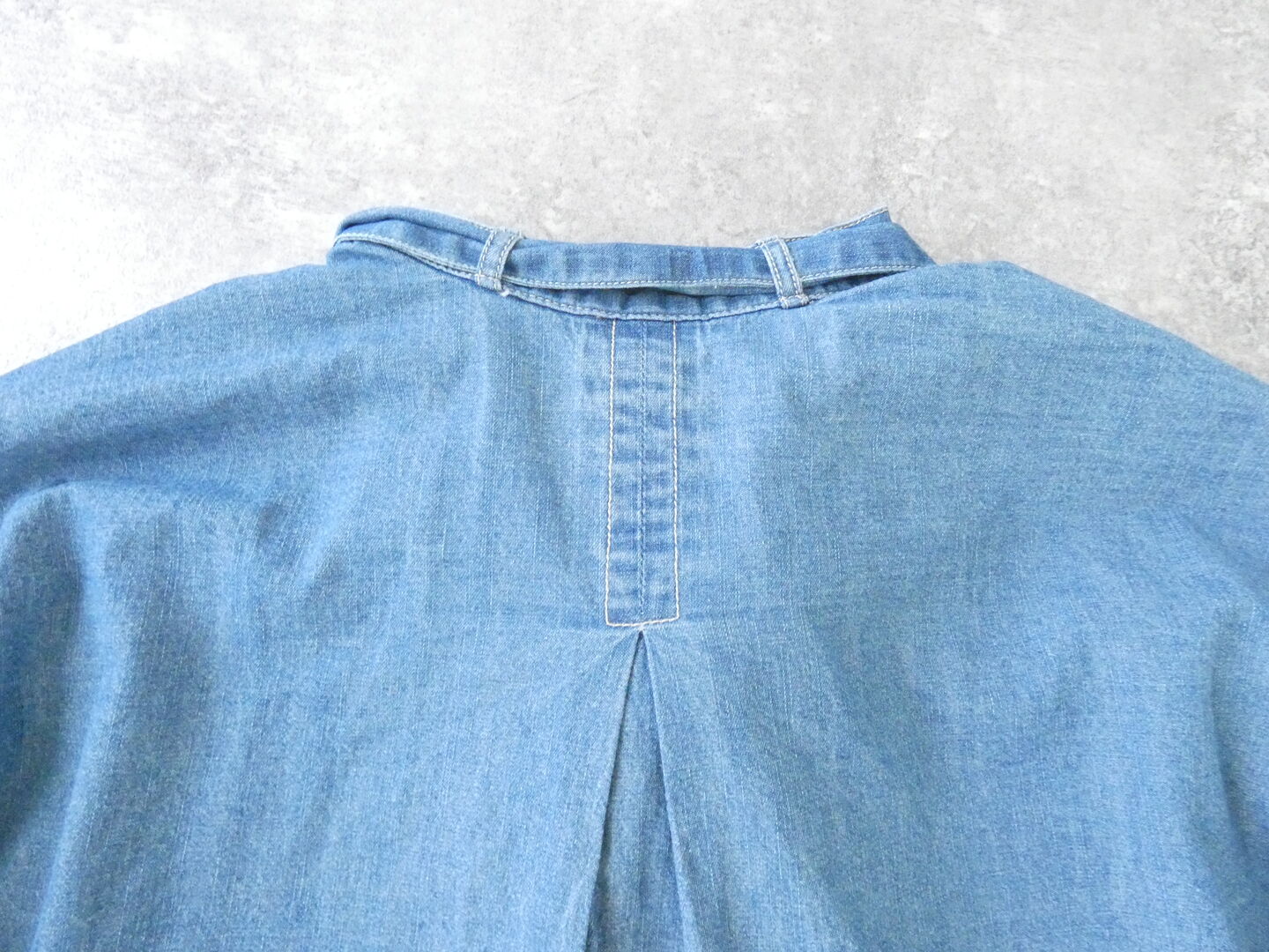 TANG(タング) 5.5スラブデニムリボンブラウスの商品画像27