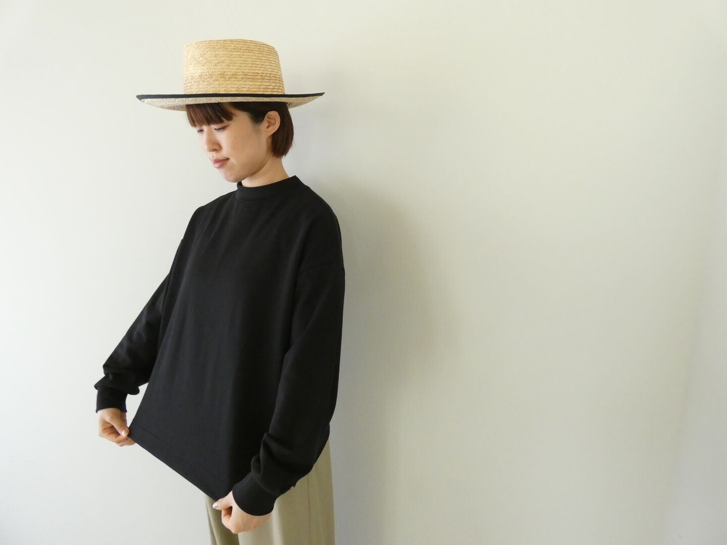 TRAVAIL MANUEL(トラバイユマニュアル) ミニインレーモックネックプルオーバーの商品画像1