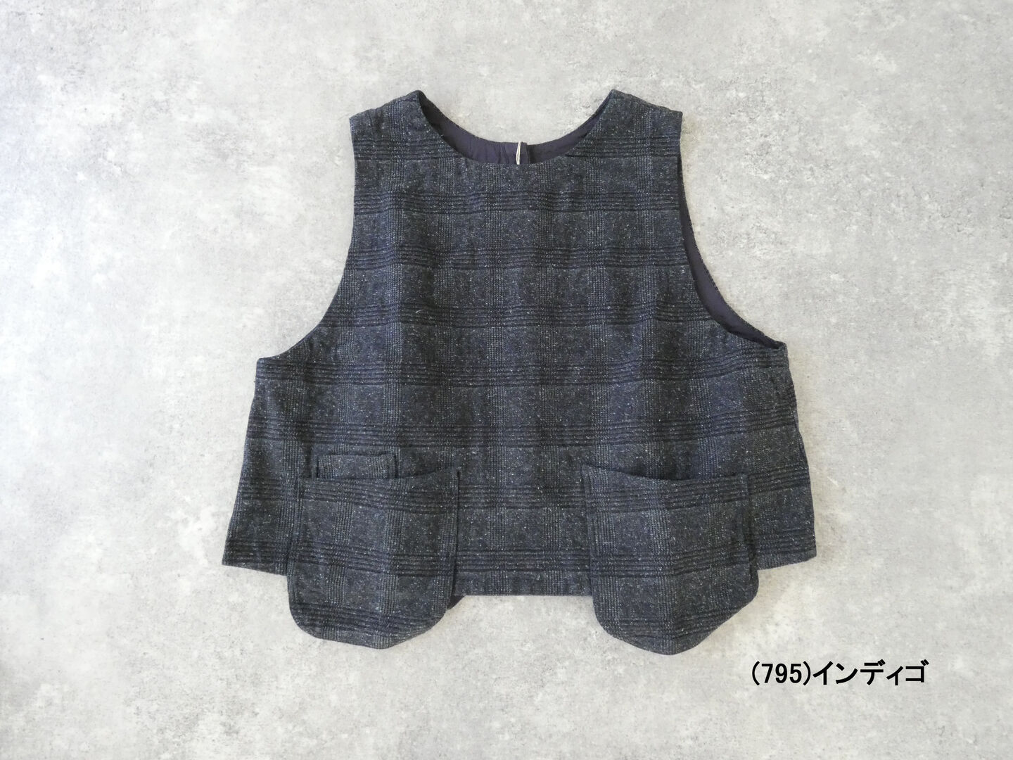 tumugu(ツムグ) グレンチェックデニムジャガード2wayベストの商品画像13