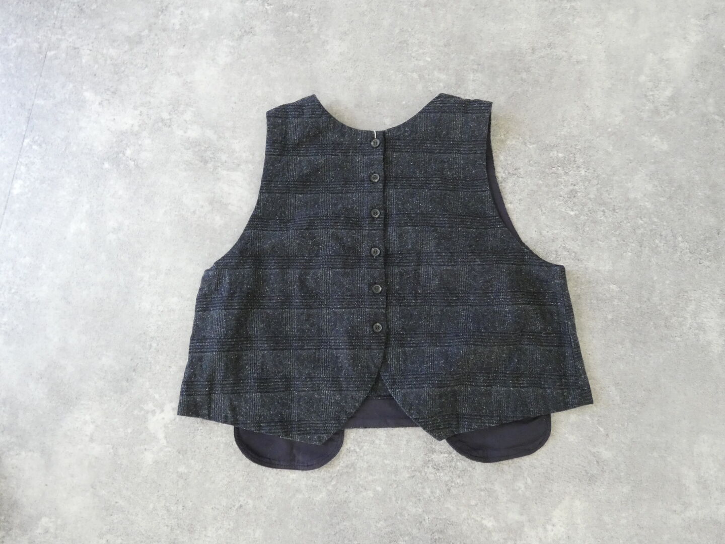 tumugu(ツムグ) グレンチェックデニムジャガード2wayベストの商品画像14
