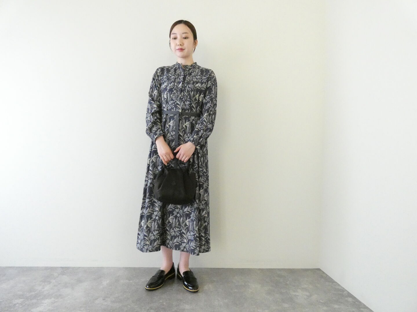 NOMBRE IMPAIR(ノンブルアンペール) オータムフォレストプリント　ベルト付きワンピースの商品画像1