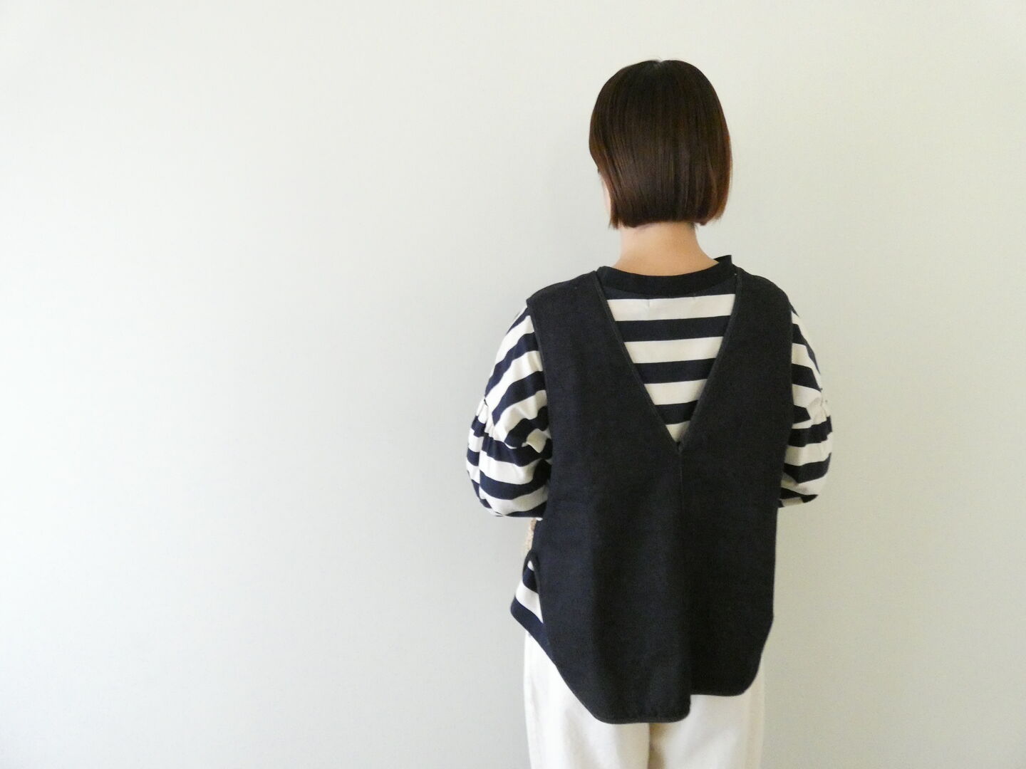 NARU ムラ糸デニム裏起毛フリップ2WAYベストの商品画像16