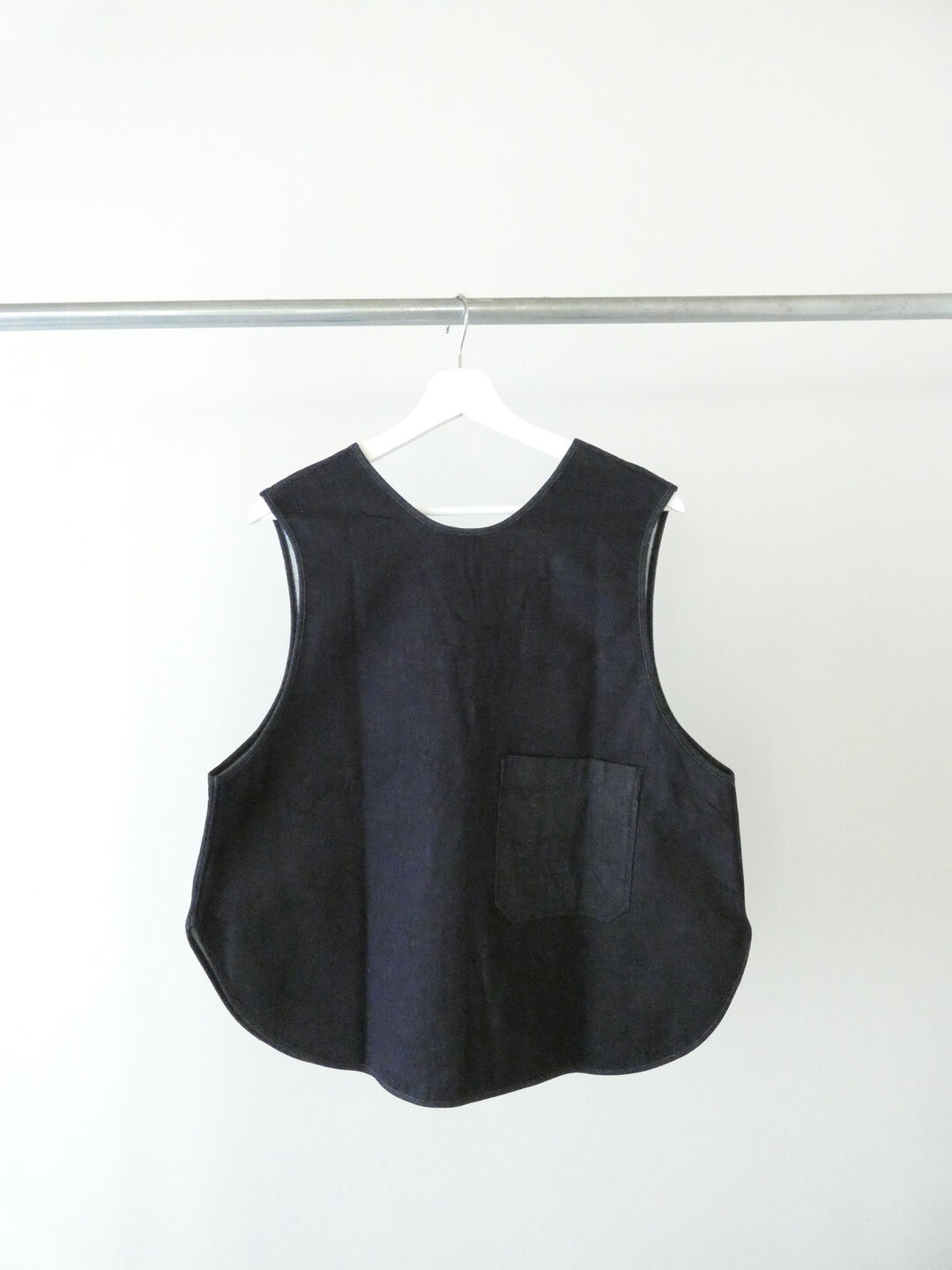 NARU ムラ糸デニム裏起毛フリップ2WAYベストの商品画像17