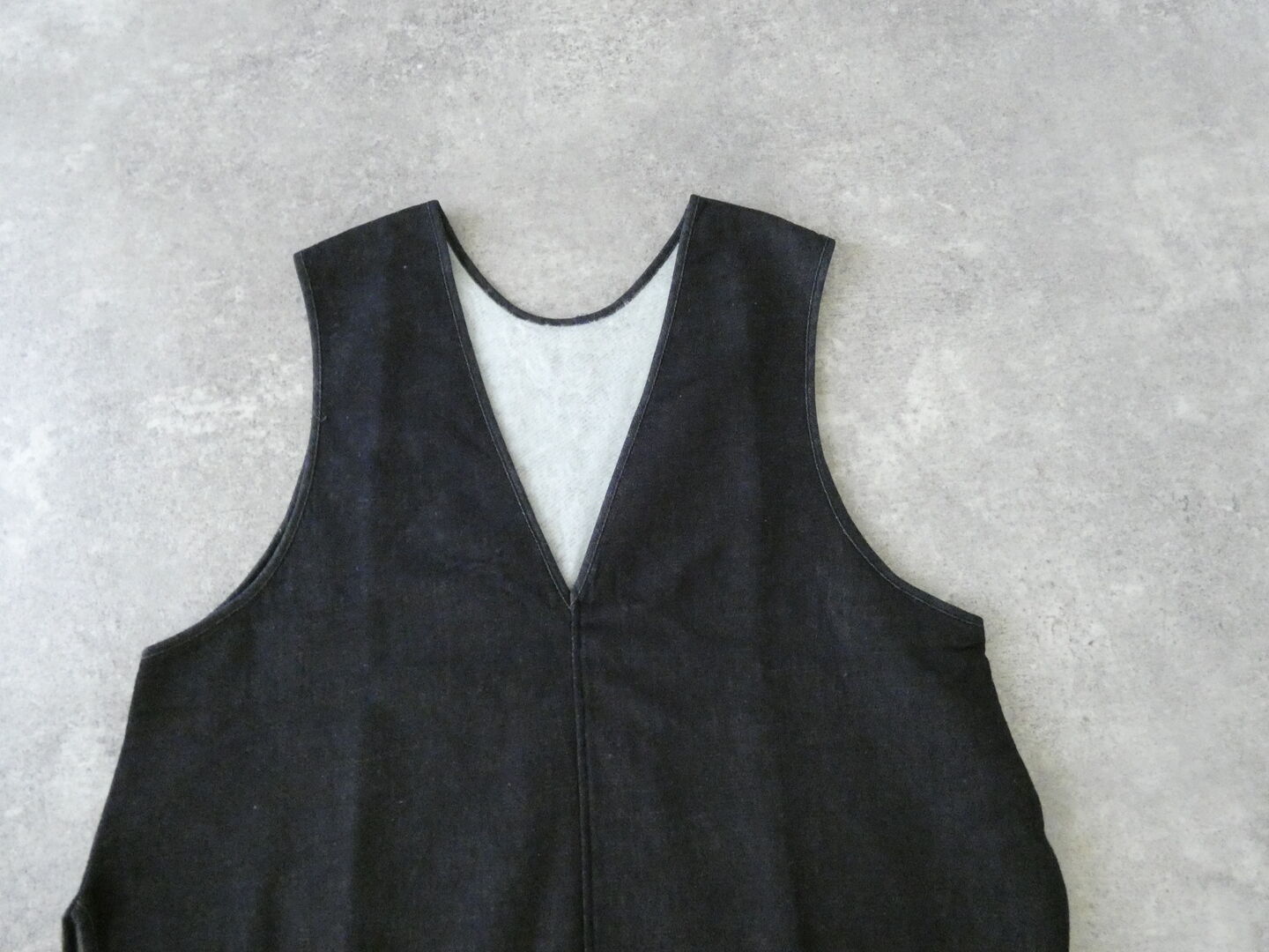 NARU ムラ糸デニム裏起毛フリップ2WAYベストの商品画像21