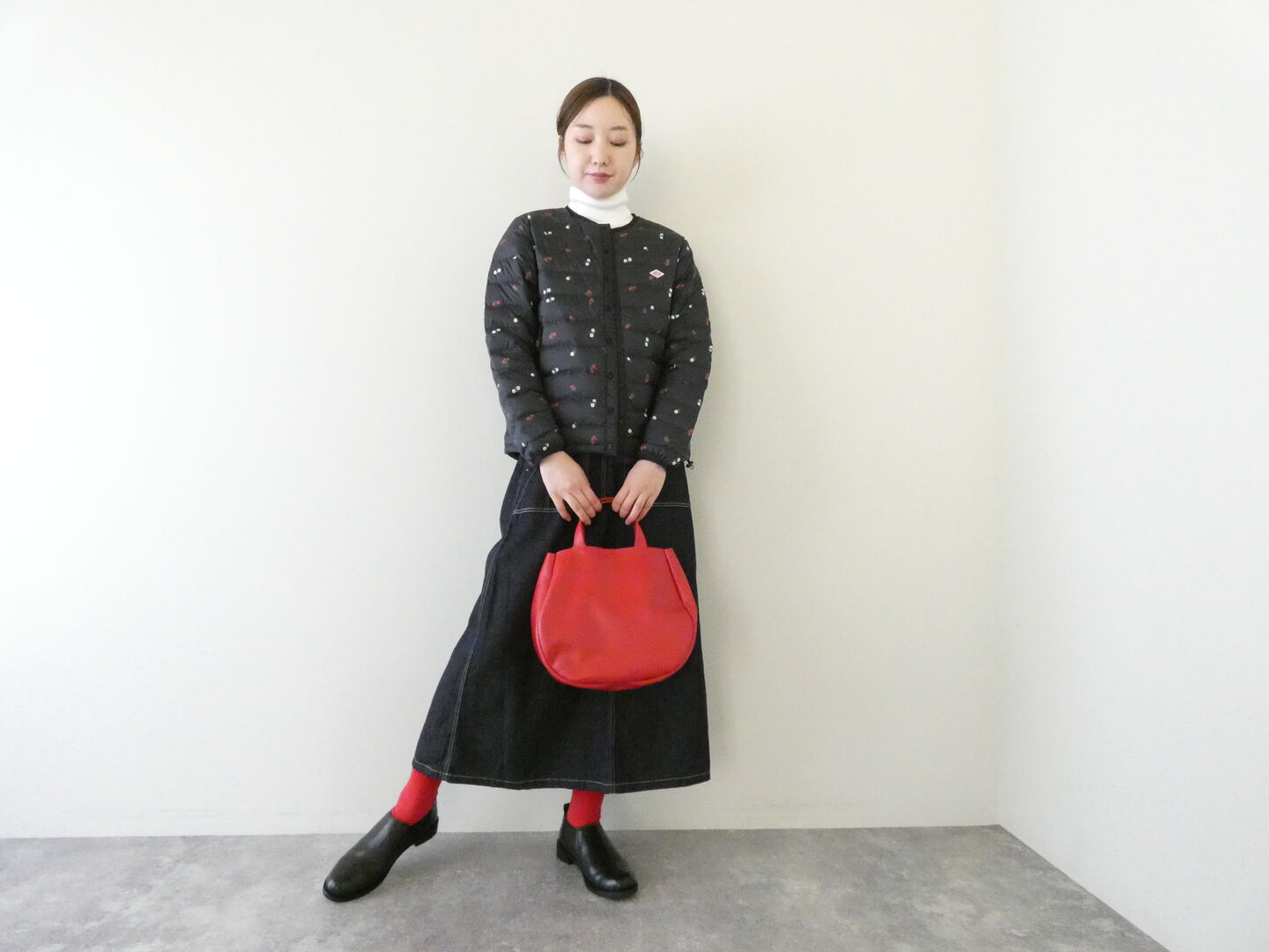 DANTON(ダントン) プリントタフタ小花柄インナーダウンジャケット PRINT WOMENの商品画像1