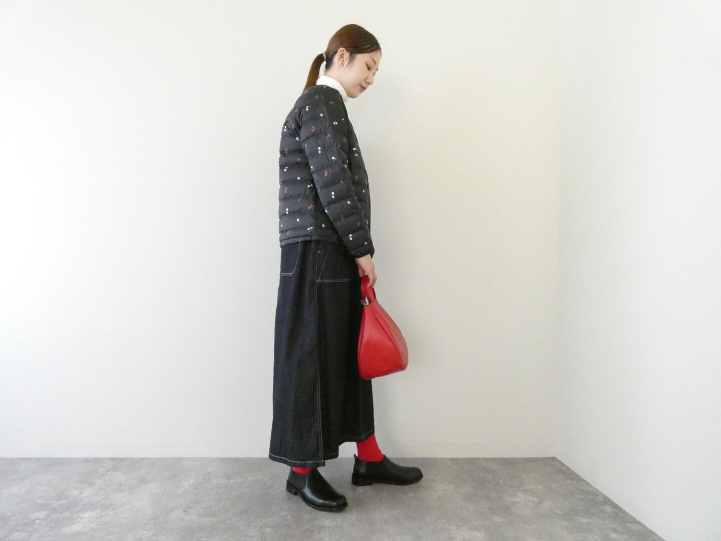 DANTON(ダントン) プリントタフタ小花柄インナーダウンジャケット PRINT WOMENの商品画像8