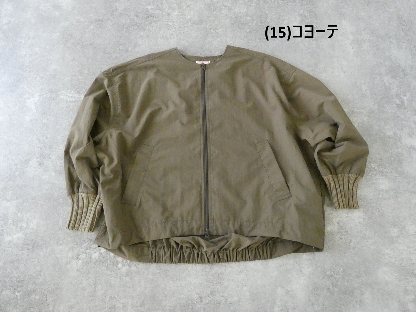 mao made(マオメイド) ヴィンテージウェザークルーネック裾ドロストジャケットの商品画像28