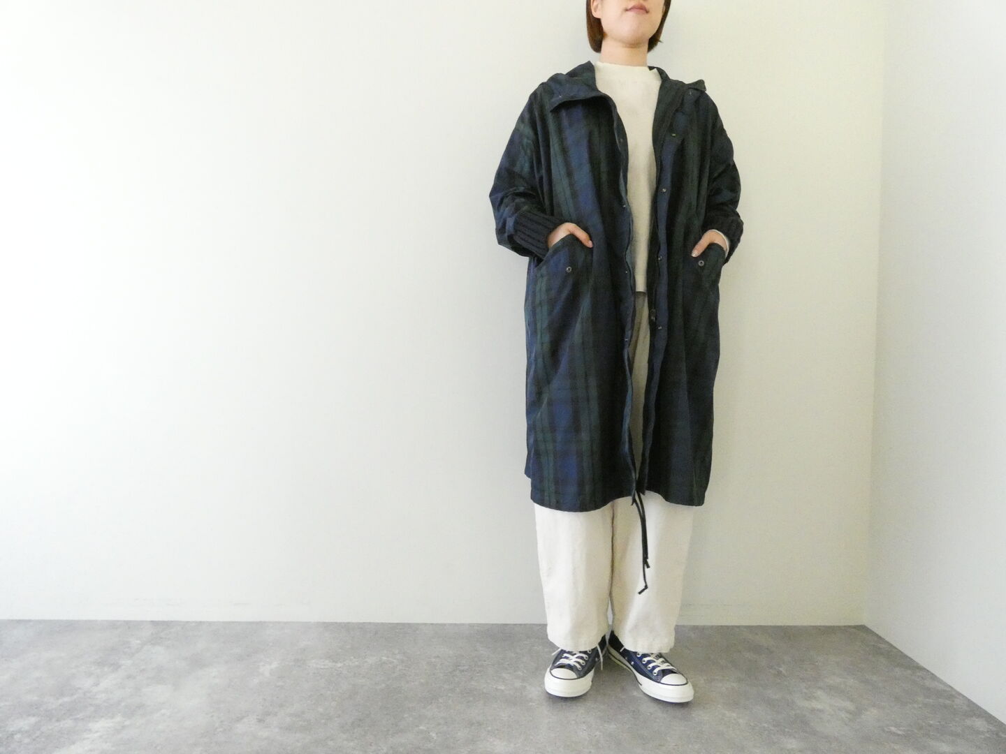 mao made(マオメイド) ヴィンテージウェザーフード付きモッズコートの商品画像1