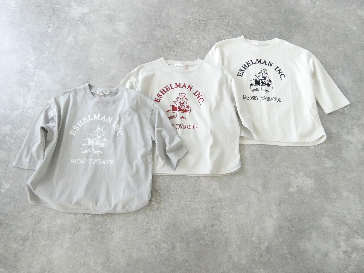PACIFIC PARK STORE(パシフィックパークストア) 17/-BD天竺ラウンドヘムロゴTee ESHELMANの商品画像3