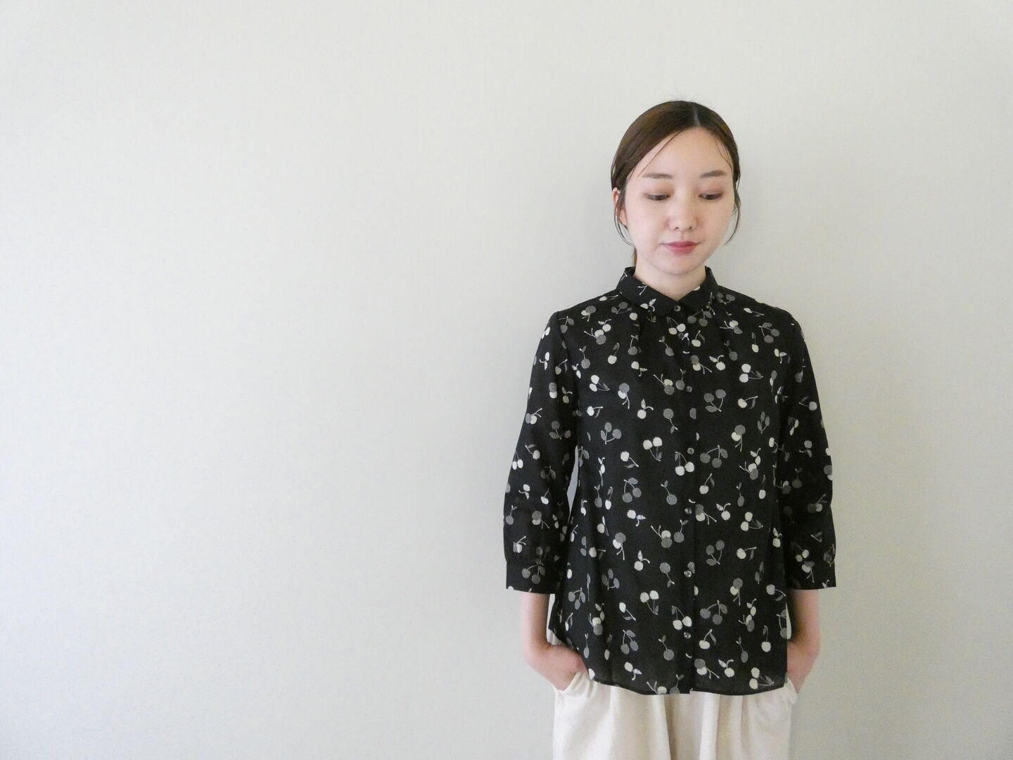 PK さくらんぼ7分袖ブラウスの商品画像1
