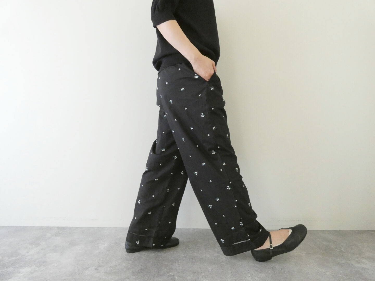 PONT DE CHALONS(ポンデシャロン) タイニーフラワー エンブロイダリーパンツ(裏付)の商品画像7