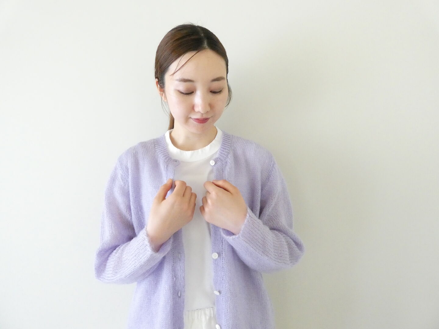 homspun(ホームスパン) モヘヤカーディガンの商品画像1