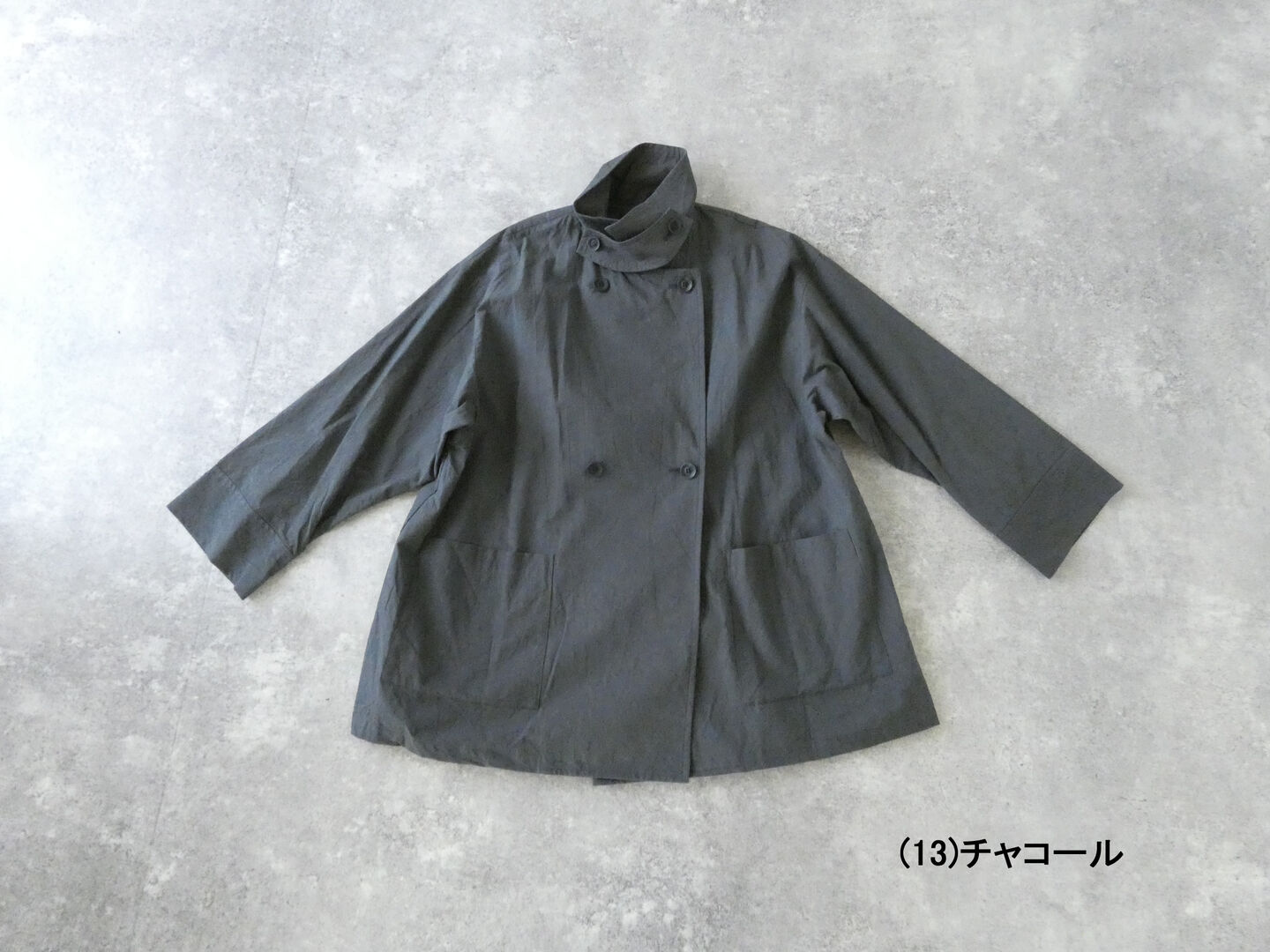 ina(イナ) タイプライタークロススタンドカラーダブルハーフコートの商品画像11