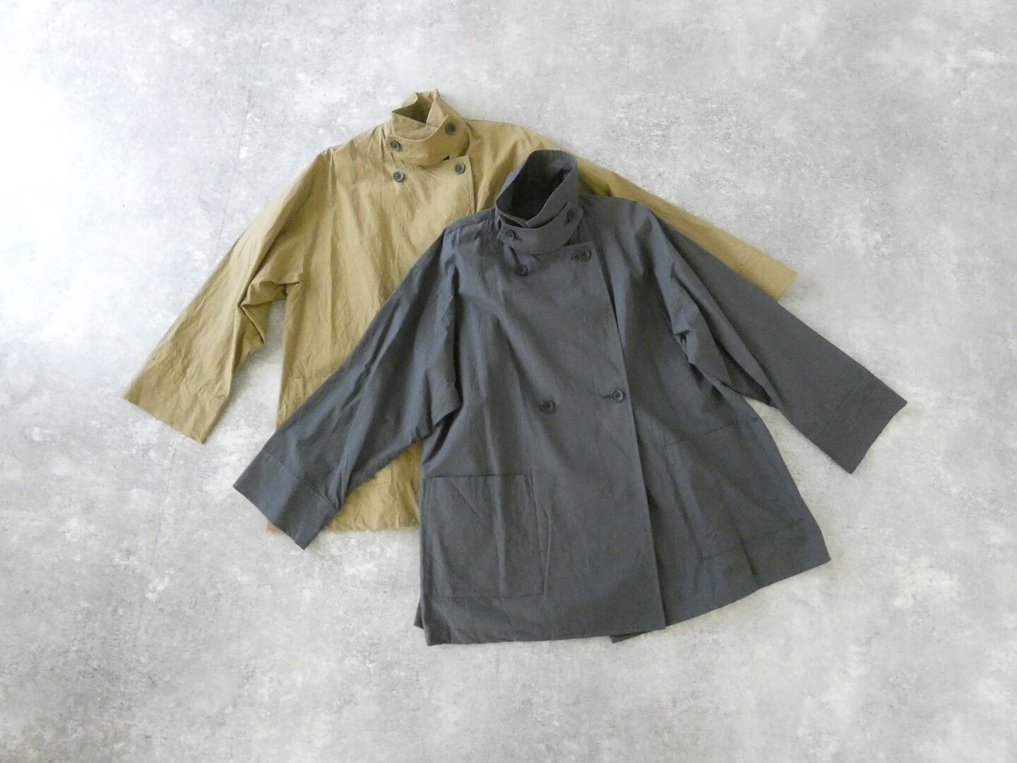 ina(イナ) タイプライタークロススタンドカラーダブルハーフコートの商品画像3