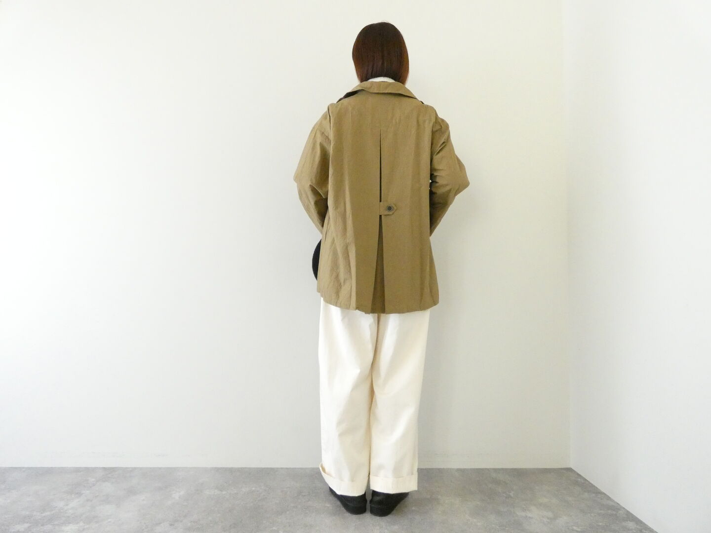ina(イナ) タイプライタークロススタンドカラーダブルハーフコートの商品画像5