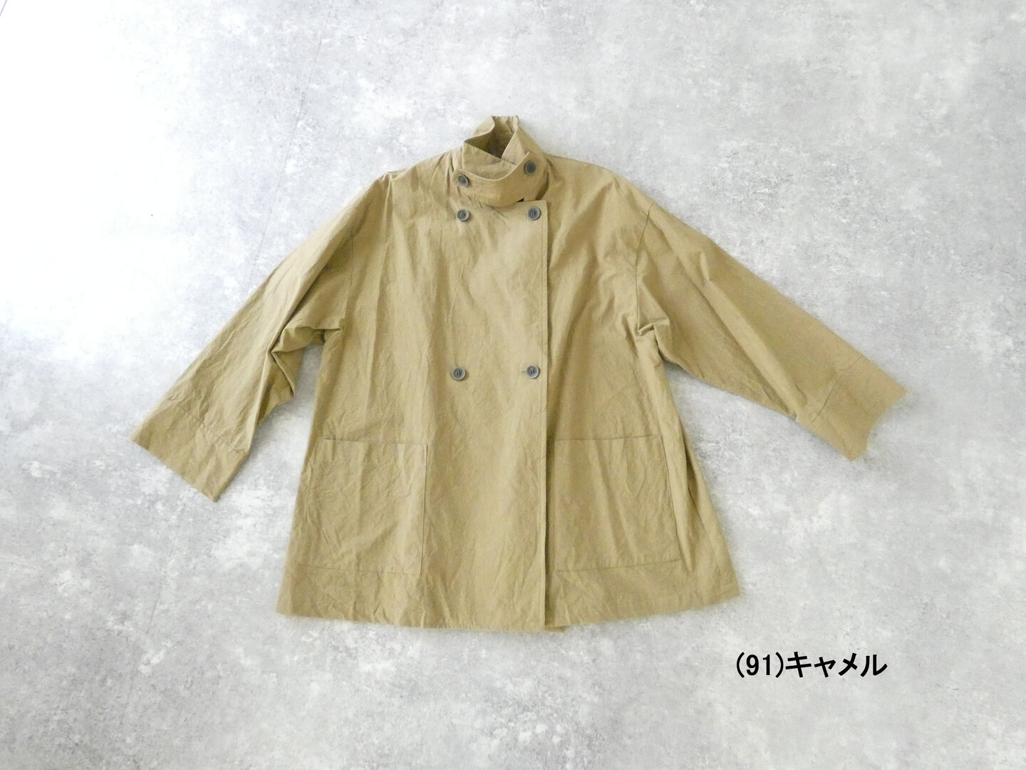 ina(イナ) タイプライタークロススタンドカラーダブルハーフコートの商品画像9