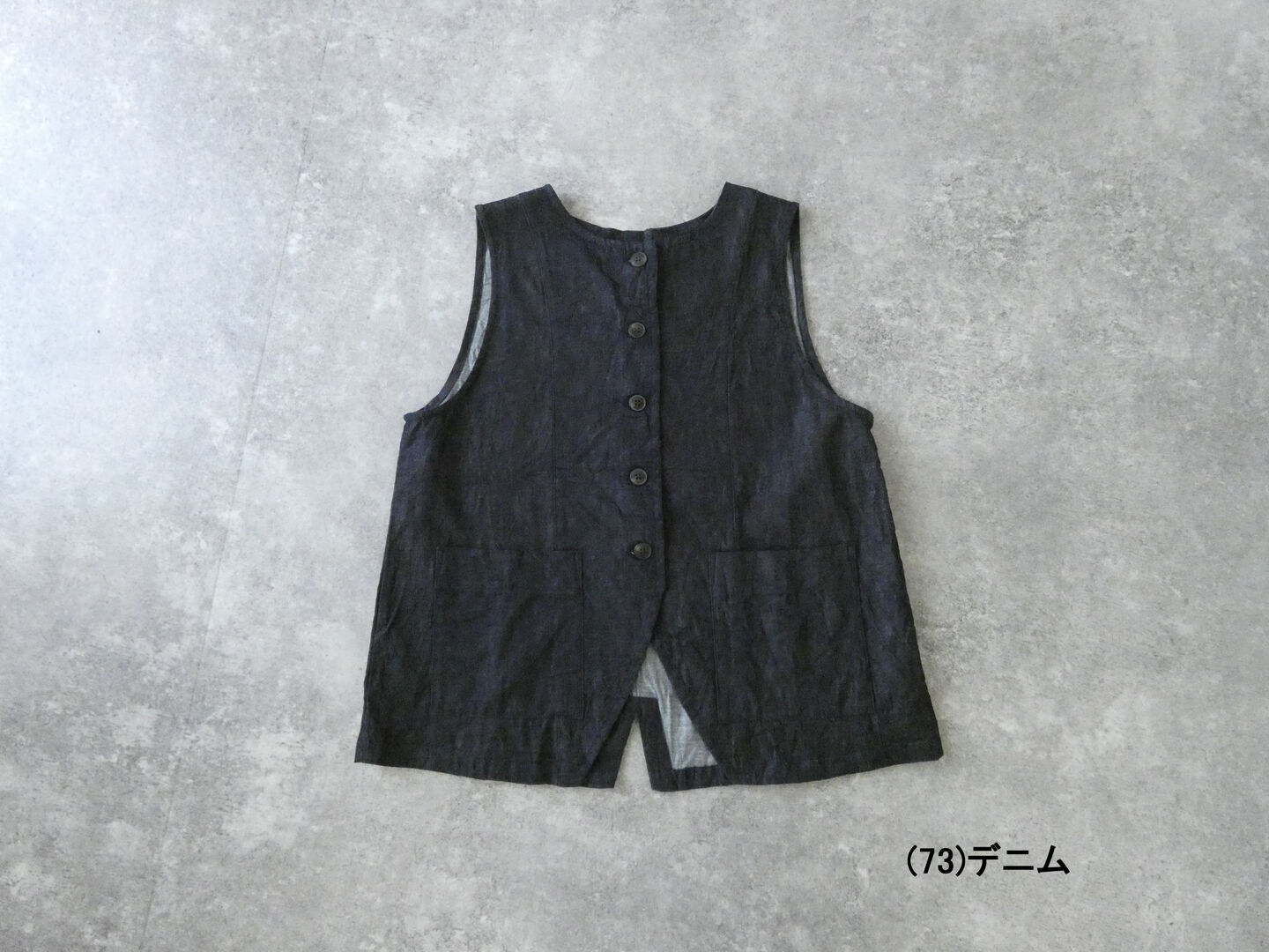 ina(イナ) 60zスタンダードデニム身頃切替ベストの商品画像11