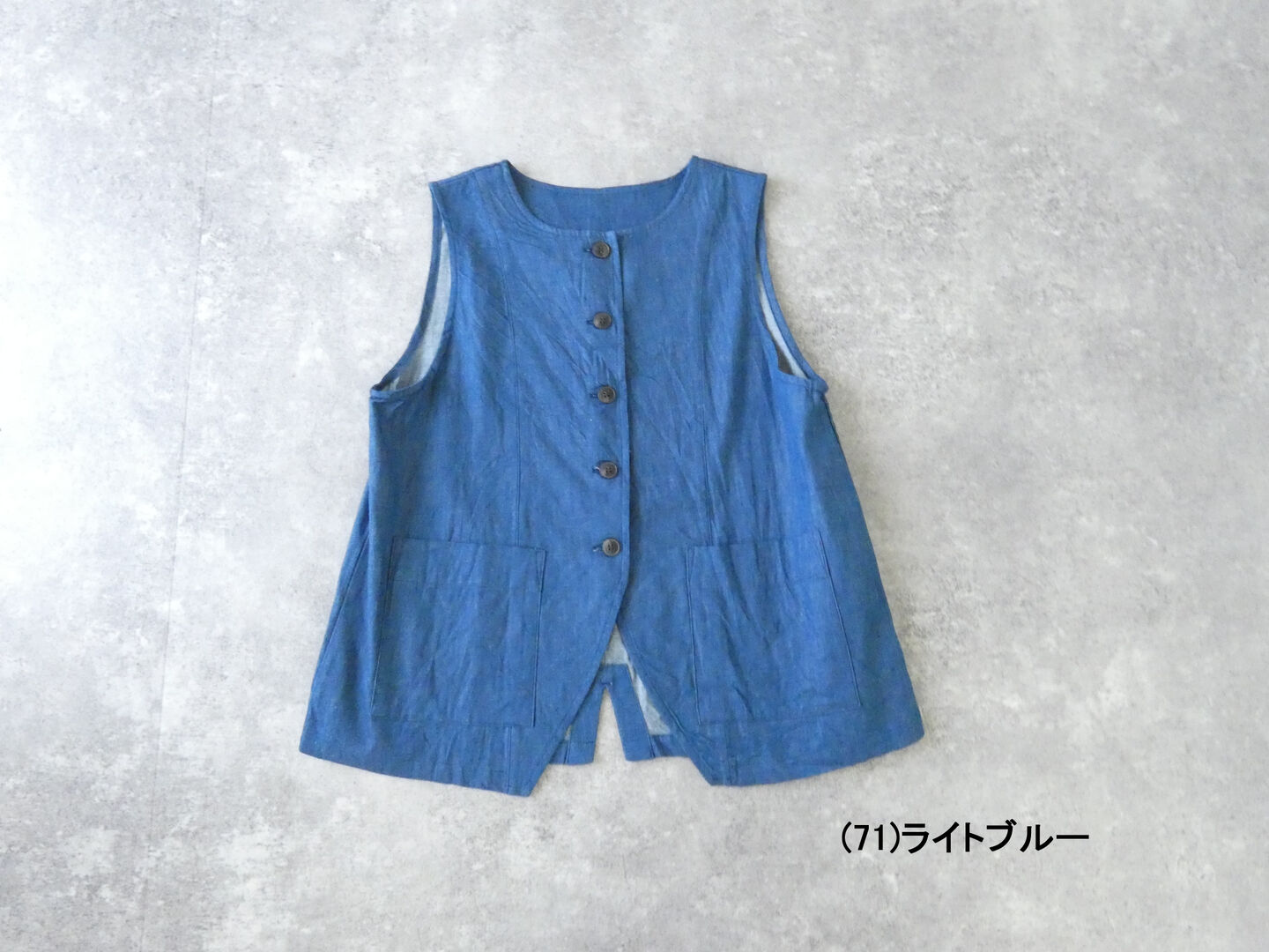 ina(イナ) 60zスタンダードデニム身頃切替ベストの商品画像28