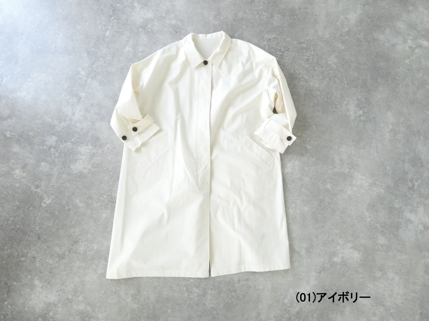 ina(イナ) ヴィンテージウォッシュ撥水襟付き比翼あきコートの商品画像28