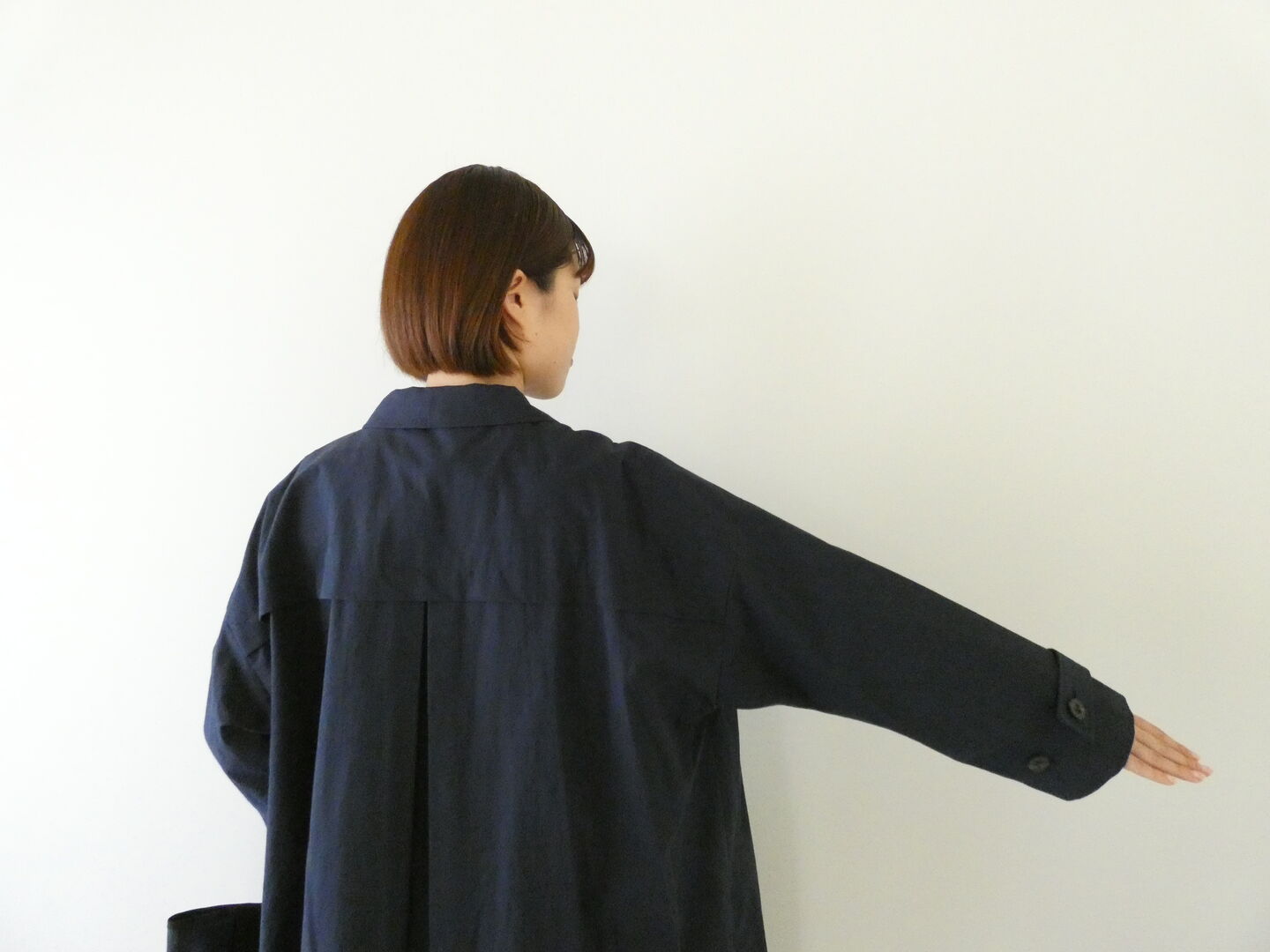 ina(イナ) ヴィンテージウォッシュ撥水襟付き比翼あきコートの商品画像5