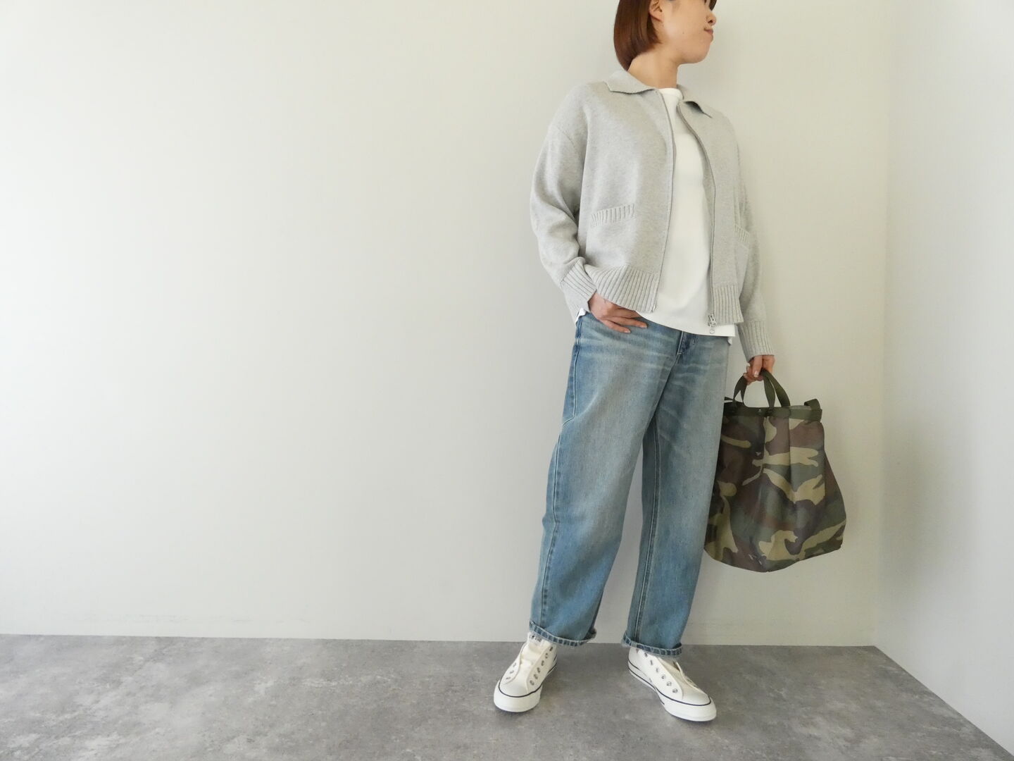 mao made(マオメイド) やわらかコットン異ケージリブZIP UP ジャケットの商品画像7