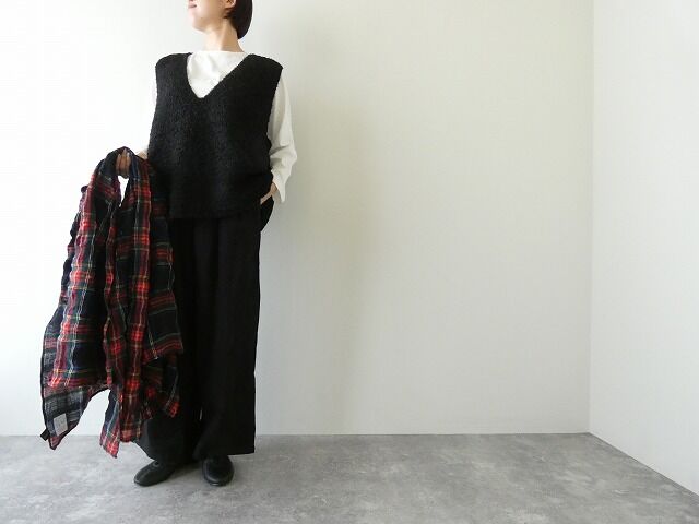 mizuiro ind(ミズイロインド) ヘアリーヤーンVネックプルオーバーの商品画像7