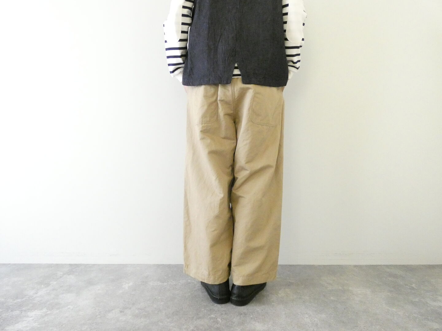 prit(プリット) コットンリネン交織カルゼタックバギーパンツの商品画像9