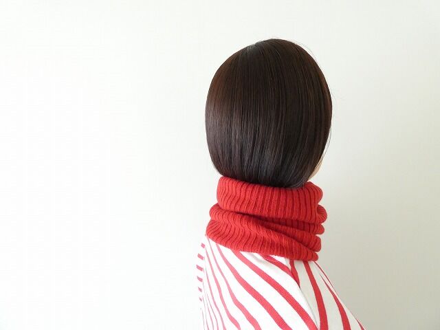 RINEN(リネン) 【別注カラーあり】2/24ウールリブ編み(ホールガーメント)ネックウォーマーの商品画像4